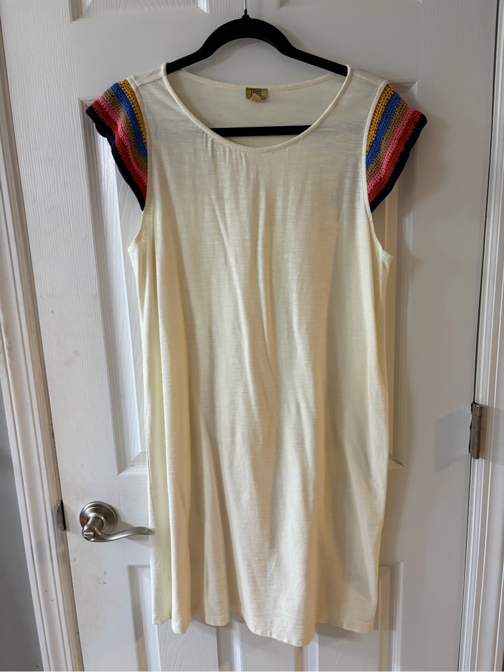 True Craft Cream Knit Dress with Scoop Neck